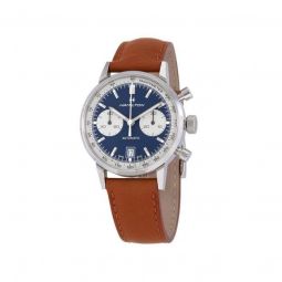 Mens Intra-Matic Chronograph Leather Blue Dial