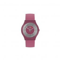 Unisex Trinity Leatherette Silver-tone Dial