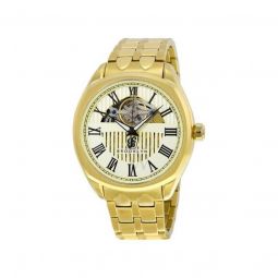 Mens Dunham Stainless Steel Two Tone Gold Goldtone Dial