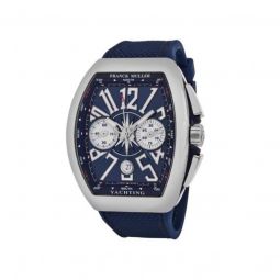 Mens Vanguard Yachting Chronograph Leather (inner rubber) Blue Dial