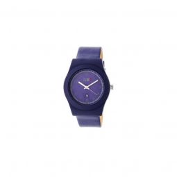 Womens Dazzle Leather Purple Dial
