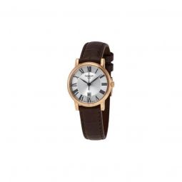 Womens Carson Premium Lady Leather Silver Dial