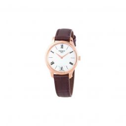 Women's Tradition 5.5 Leather White Dial Watch