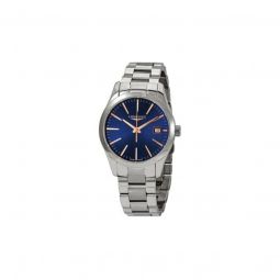 Women's Conquest Classic Stainless Steel Blue Dial Watch