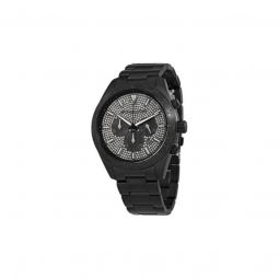 Men's Layton Chronograph Stainless Steel Crystal Pave Dial Watch