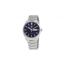 Men's Carrera Stainless Steel Blue Sunray Dial Watch