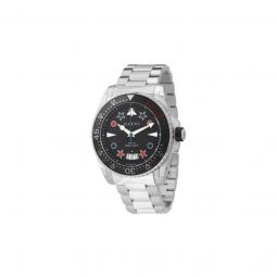 Men's Dive Stainless Steel Black Dial Watch