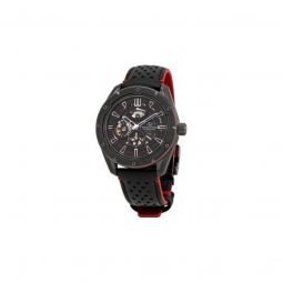 Men's Orient Star Leather Black (Open Heart) Dial Watch
