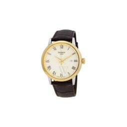 Men's T-Classic Leather Ivory Dial Watch