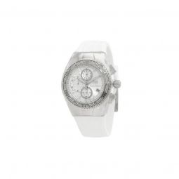 Men's Cruise Chronograph Silicone White (Crystal-set) Dial Watch