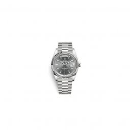 Men's Day-date 18kt White Gold President Grey Dial Watch