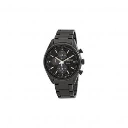Men's Solar Chronograph Stainless Steel Black Dial Watch