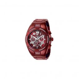 Men's Cruise Chronograph Stainless Steel Red Dial Watch