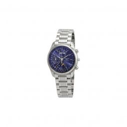 Men's Master Collection Complete Calendar Chronograph Stainless Steel Blue Dial Watch