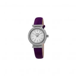Women's Genuine Patent Leather Silver Tone Dial