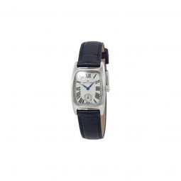 Women's Boulton Leather Silver White Dial Watch