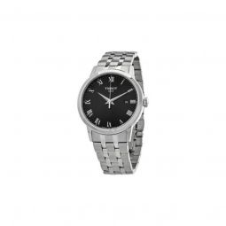 Men's T-Classic Stainless Steel Black Dial Watch