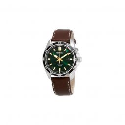 Men's Kinetic Leather Green Dial