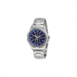 Men's Chronograph Blue Textured Dial Stainless Steel