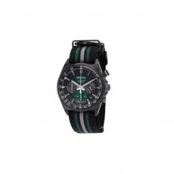 Men's Seiko 5 Chronograph Nylon Nato Green Dial Watch