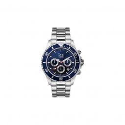 Men's Chronograph Quartz Blue Dial Stainless Steel Watch 017672