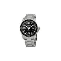 Men's Hydroconquest Stainless Steel Black Dial