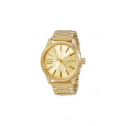 Men's Rasp Gold-tone Stainless Steel Gold Dial
