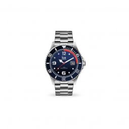 Men's ICE steel - Marine silver - Extra large - 3H Stainless Steel Blue Dial Watch