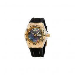 Men's Cruise Monogram Silicone Black Mother of Pearl Dial