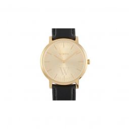 Men's Porter Leather Gold Dial Watch