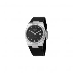 Men's PRX Powermatic 80 (Cowhide) Leather Black Dial Watch