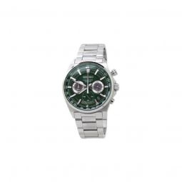 Men's Essentials Chronograph Stainless Steel Green Dial Watch