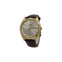 Men's Neo Classic Leather Champagne Dial Watch