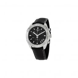 Men's PR100 Chronograph Leather Black Dial Watch