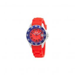 Unisex Spider Rubber Red and Blue Dial Watch