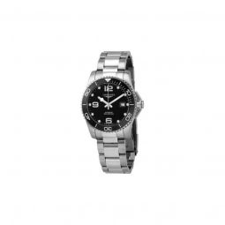 Men's Hydroconquest Stainless Steel Black Sunray Dial Watch