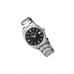 Men's Essentials Stainless Steel Black Dial Watch