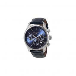 Men's Master Chronograph (Alligator) Leather Blue Sunray Dial Watch