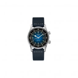 Men's Legend Diver (Calfskin) Leather Blue Lacquered Dial Watch