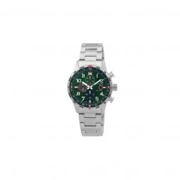 Men's Aviator Chronograph Stainless Steel Green Dial Watch
