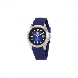 Men's Rubber Sunset Blue Dial Watch