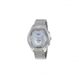 Women's T-Touch Expert Solar Chronograph Stainless Steel Violet Mother of Pearl Dial