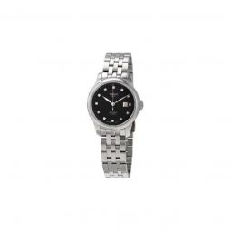 Women's Le Locle Stainless Steel Black Mother of Pearl Dial