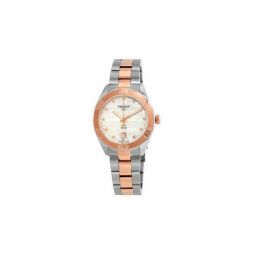 Women's PR100 Stainless Steel White Mother of Pearl Dial