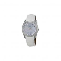 Women's Couturier White Leather White Mother of Pear Dial