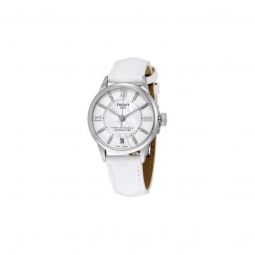 Women's Chemin Des Tourelles Leather White Mother of Pearl Dial