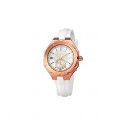 Women's Cruise Sea Silicone White Mother of Pearl Dial