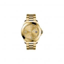 Men's ICE steel - Classic - Gold - Medium - 3H Stainless Steel Gold-tone Dial Watch