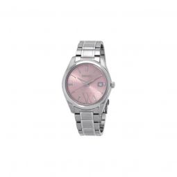 Men's Quartz Stainless Steel Pink Dial Watch