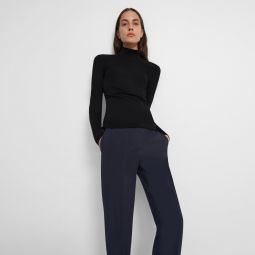 Turtleneck Sweater in Ribbed Viscose